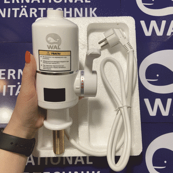 Електричний проточний водонагрівач для раковини 3 кВт WAL PULSE1-A501 WALPULSE1A501 фото